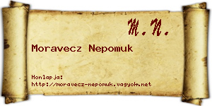Moravecz Nepomuk névjegykártya